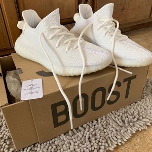 Triple white Yeezy Boost 350